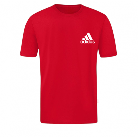 T-SHIRT 100% ΒΑΜΒΑΚΙ ΜΕ LOGO - ΚΟΚΚΙΝΟ- ADIDAS ΓΡΑΜΜΕΣ ΜΙΚΡΟ T-SHIRT 100% ΒΑΜΒΑΚΙ ΜΕ LOGO - ΚΟΚΚΙΝΟ- ADIDAS ΓΡΑΜΜΕΣ ΜΙΚΡΟ
